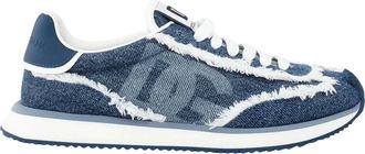 Dolce & Gabbana Dg Cushion Sneakers - Dames - Sneakers - Blauw - 36 1/2 EU - Su&egrave;de - Schoenen