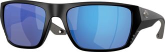 Costa FINLET Blue Mirror Polarized Glass Wrap Mens Sunglasses 6S9118 911801 59