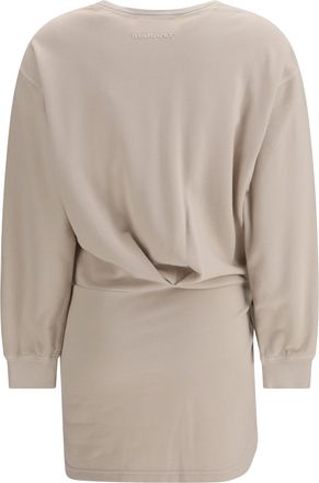 Isabel Marant Womens Zae Fleece Dress Beige Cotton