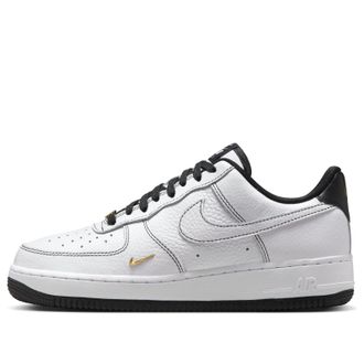 Nike (WMNS) Nike Air Force 1 07 Mini Jewel White Black Gold IB6543-101