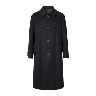 Giorgio Armani Enkelrij jas van wol en kasjmier - Heren - Mantel - Zwart - XL - Wol - Jassen