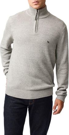 Rodd & Gunn Merrick Bay Quarter Zip Sweater in Marble at Nordstrom, Size Xxx-Large