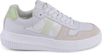 Calvin Klein Womens Kaylee Platform Sneaker Casual Style - White Leather - Size EU 39