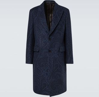 Etro Paisley wool and cashmere jacquard coat