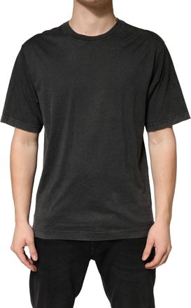 Dolce & Gabbana Mens Black Cotton Crewneck Short Sleeve T-Shirt