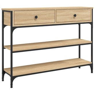 vidaXL Vidaxl - Mesa Consola Madera De Ingenier&iacute;a Roble Sonoma 100x25x75 Cm