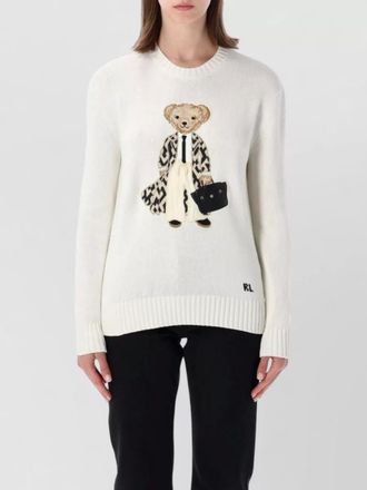 Ralph Lauren crew neck bear graphic knit top