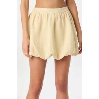 ASTR the Label Tweed Bubble Hem Miniskirt in Yellow at Nordstrom, Size X-Large