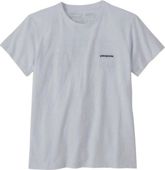 Patagonia logo-print T-shirt - women - Recycled Polyester/Recycled Cotton - M - White
