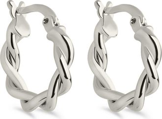 Sterling Forever Hazel Twisted Huggie Hoop Earrings in Silver at Nordstrom Rack