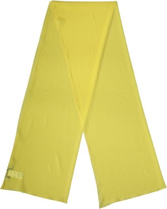 Dolce & Gabbana Womens Yellow Silk Neck Wrap Shawl Stole 200cm X 64cm Scarf Elastane