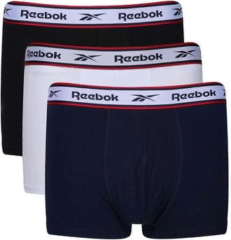 Reebok Heren Barlow zwembroek (Set van 3) (Zwart/Wit/Zwaar)