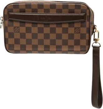 Louis Vuitton Pre-owned Pochette Saint Paul - Dames - Vintage Clutch - Bruin - ONE Size - Leer - Vintage