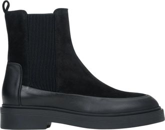 Estro & Luminara Italiaanse Velours Chelsea Boots - Dames - Chelseaboots - Zwart - 37 EU - Leer - Schoenen
