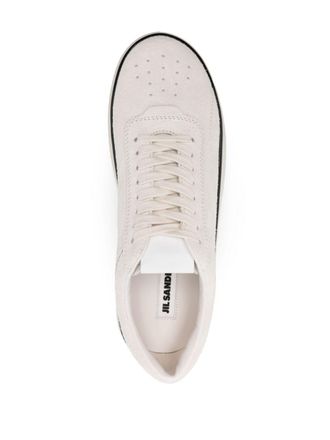 Jil Sander Platform Suede Sneaker - White