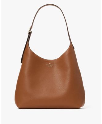 Kate Spade New York Womens 454 Pick Stitch Large Shoulder Bag - Brown Leather - One Size