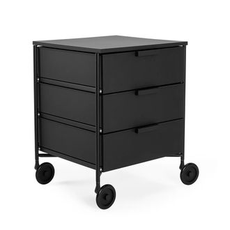 Kartell Mobil Container mit Rollen, 3 Schubladen, schwarz matt