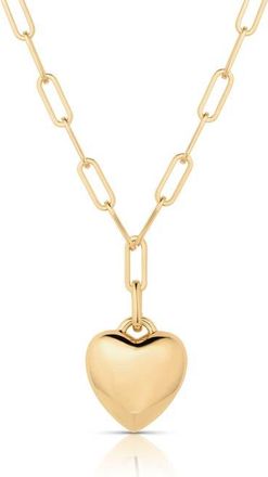 Thatch Aurelie Heart Clip Necklace in 14K Gold Plated at Nordstrom