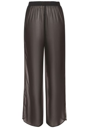 Lascana Strandhose LASCANA, Damen, Gr. 34, N-Gr, schwarz, Chiffon, Obermaterial: 100% Polyester, unifarben, figurumspielend lang, Hosen Strandhose, aus transp