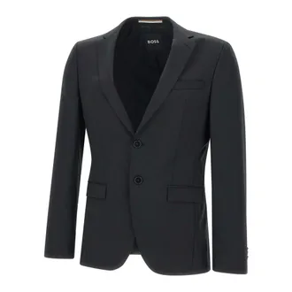 HUGO BOSS Hugo, Blazers, male, Black, Size: 2XL Hey Reymond Blazer