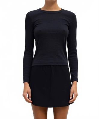 Leset Kelly Slim Fit Long Sleeve Top In Black
