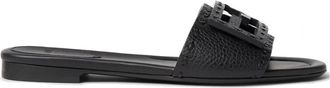 Fendi Baguette Slide - Dames - Sandalen - Zwart - 38 1/2 EU - Leer - Schoenen