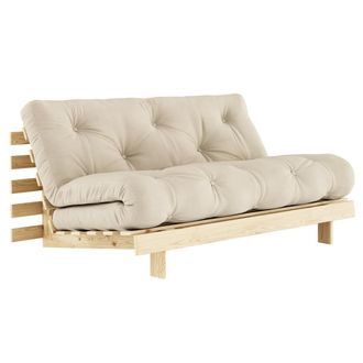 Karup Design Roots Schlafsofa, 160 x 200 cm, Kiefer natur / beige (747)