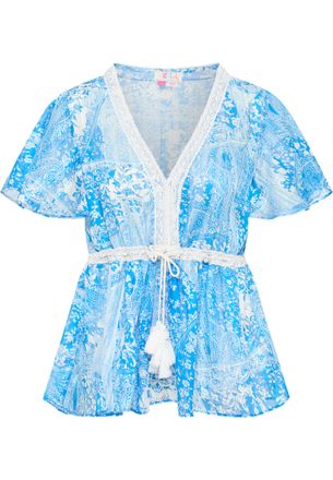 Izia Blouse Dames blauw wit