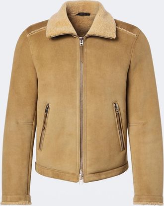 Tom Ford Shearling-trimmed leather jacket
