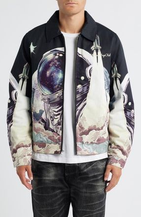 Billionaire Boys Club Space Shuttle Graphic Flight Jacket in Black at Nordstrom, Size X-Large