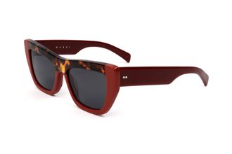 Marni Womens 52mm Red Havana Sunglasses