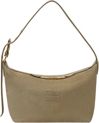 Miu Miu Borsa A Spalla - Dames - Schoudertassen - Beige - ONE Size - Tassen