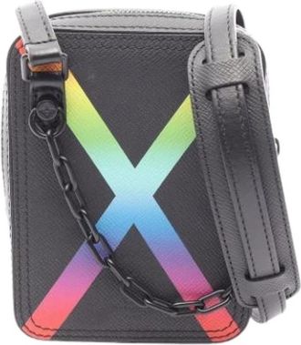 Louis Vuitton Pre-owned Taiga Leren Schoudertas - Heren - Vintage Schoudertas - Zwart - ONE Size - Leer - Vintage
