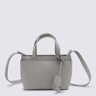 Fabiana Filippi Grey Leather Top Handle Bag