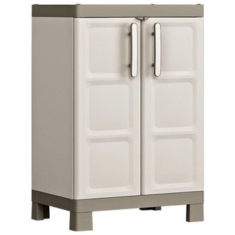Berkfield Home Keter Low Storage Cabinet Excellence Beige & Taupe 97 cm