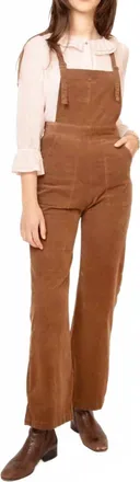 Cameo Cord Overalls In Teddy