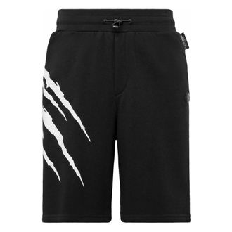 Plein Sport Sport Shorts Scratch - Heren - Korte sportbroeken - Zwart - XS - Katoen - Fitness