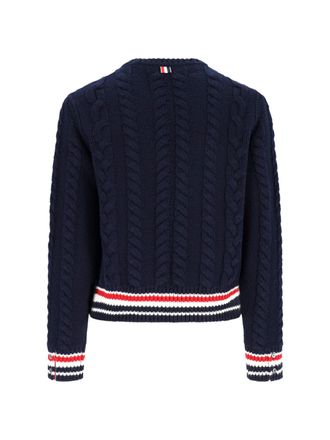 Thom Browne Mens Sweaters Blue Virgin Wool