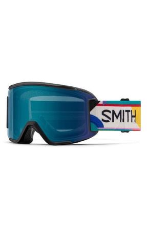 Smith Squad 180mm ChromaPop Snow Goggles in Formations /Chromapop Blue at Nordstrom