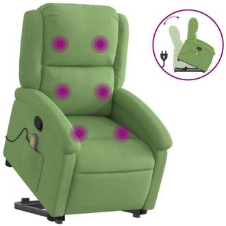 vidaXL vidaXL Poltrona Alzapersona Reclinabile Verde Chiaro in Velluto