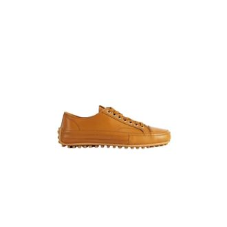 Tod's Tods, Sneakers, female, Brown, Size: 7 1/2 US Brown Leather Lace-up Sneakers