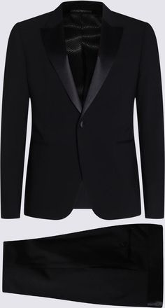 Emporio Armani Black Wool Suit