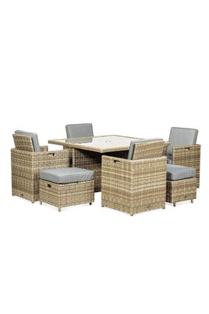 Royalcraft WENTWORTH 8 Seater Square Cube Set in Natural