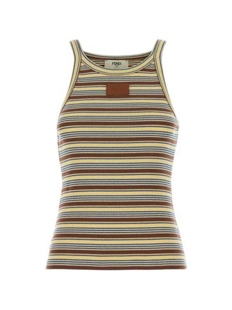 Fendi Beige Stripes Top