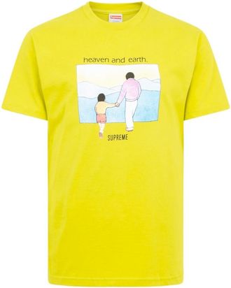 SUPREME Heaven and Earth Tee FW19 Yellow SU7591