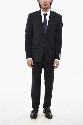 Corneliani CC COLLECTION Stretch Virgin Wool Side Vents Notch Lapel 2-B size 52