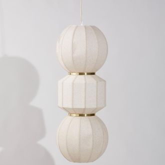 Maisons du monde L&aacute;mpara de techo de poli&eacute;ster reciclado color crema