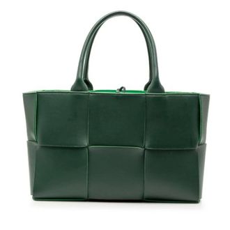 Bottega Veneta Pre-owned Tote Bags, female, Green, Size: ONE SIZE Pre-owned Leather Tote Bag