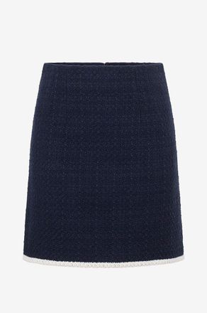 Veronica Beard Zweifarbiger Tweed-Minirock Roman