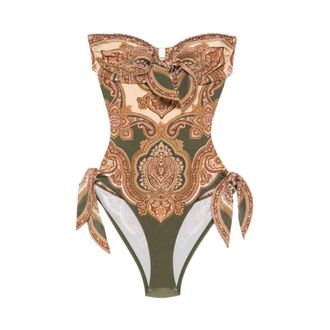 Zimmermann One-piece, female, Multicolor, Size: S Mahon Scarf Swimsuit